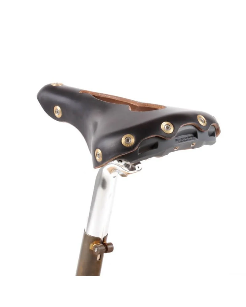 Berthoud Cycles Marie Blanque Leather Open Saddle Black - Image 3