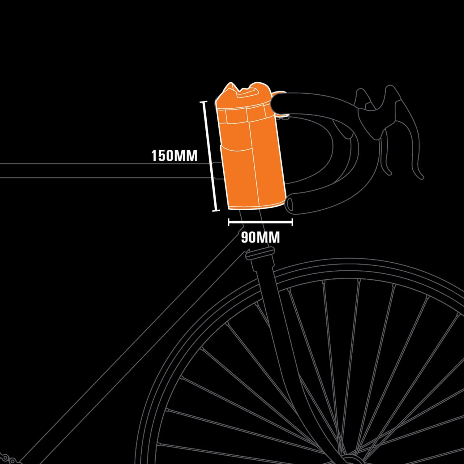 Jetblack Jetpack Stem Bag 0.8L black - Image 4