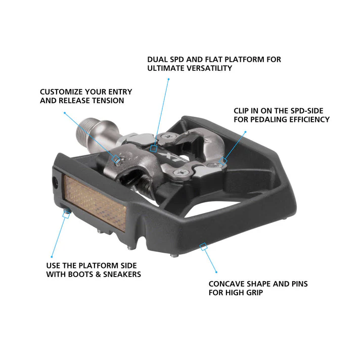 Shimano PD-T8000 Deore XT Flat/SPD Pedals - Image 3